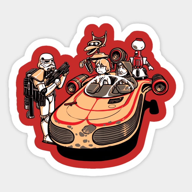 These Aren't The Droids You're Looking For Sticker by Kaigetsudo